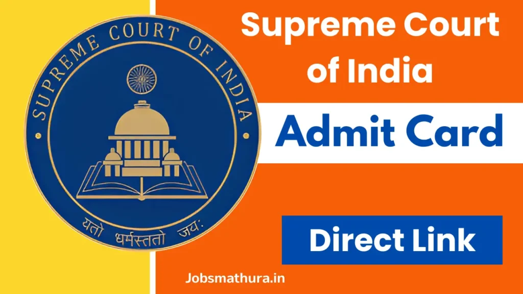 Supreme Court of India Admit Card