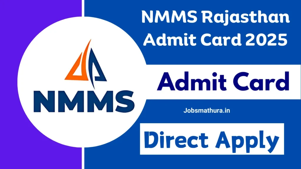 NMMS Rajasthan Admit Card 2025