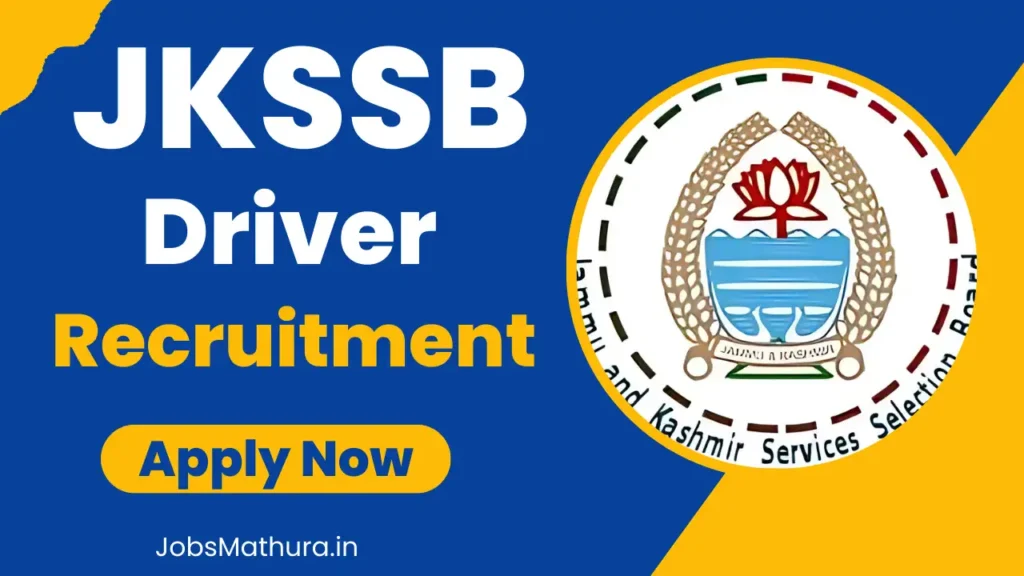 JKSSB Driver Recruitment 2025